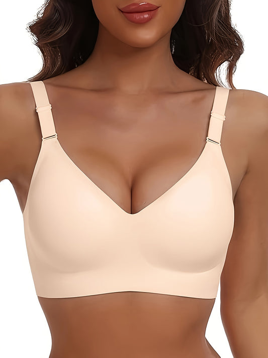 Wireless cami bra with push-up support, comfortable and seamless, for women's lingerie and underwear.