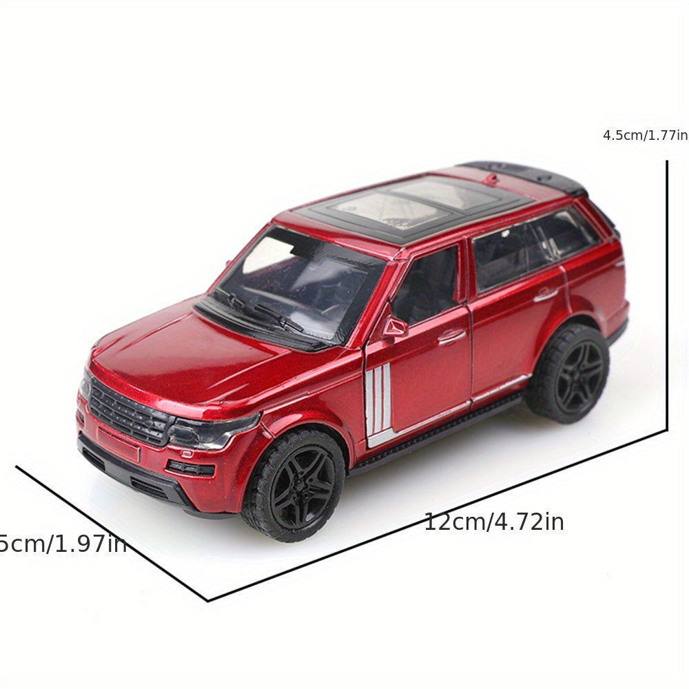 Alloy off-road car model at 1:36 scale, cake decoration with moving parts and opening doors.