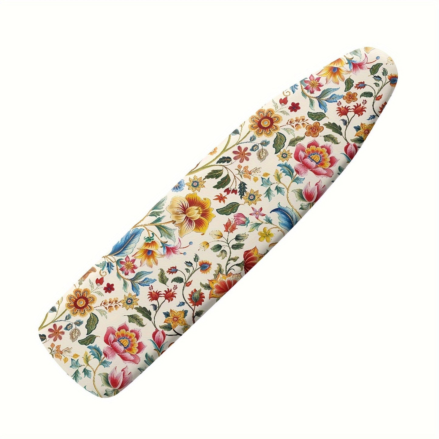 Retro Floral Ironing Board Cover with Stretchable Edge, Single Piece - Dust-Resistant Replacement Item for Household Ironing