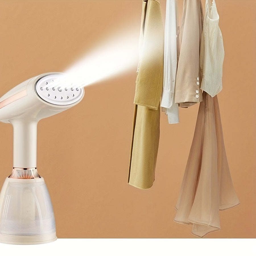 Efficient 1500W Handheld Fabric Steamer Quickly Removes Wrinkles, Features 3-Speed Adjustment, LCD Display, Water Shortage Protection. Made of ABS Material, Comes with 220-240V European Standard Plug for Easy Ironing of Clothing.