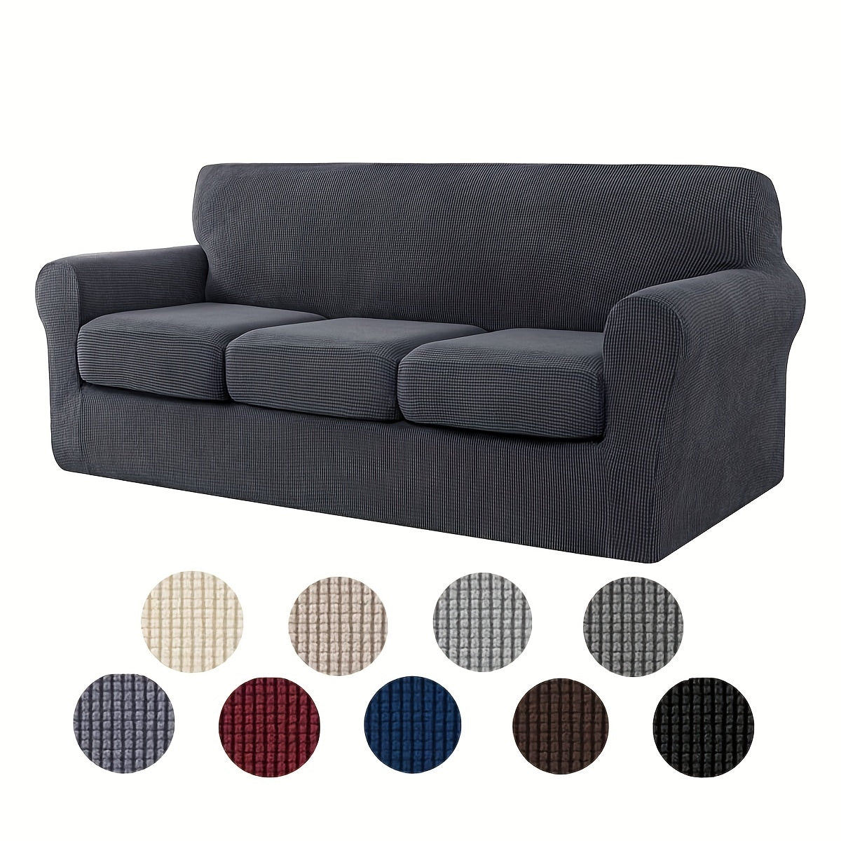 Soft sofa cover sets for bedroom, office, living room, or home decor. Available in 2, 3, or 4 piece sets. Stretchable and protective for couches and furniture.