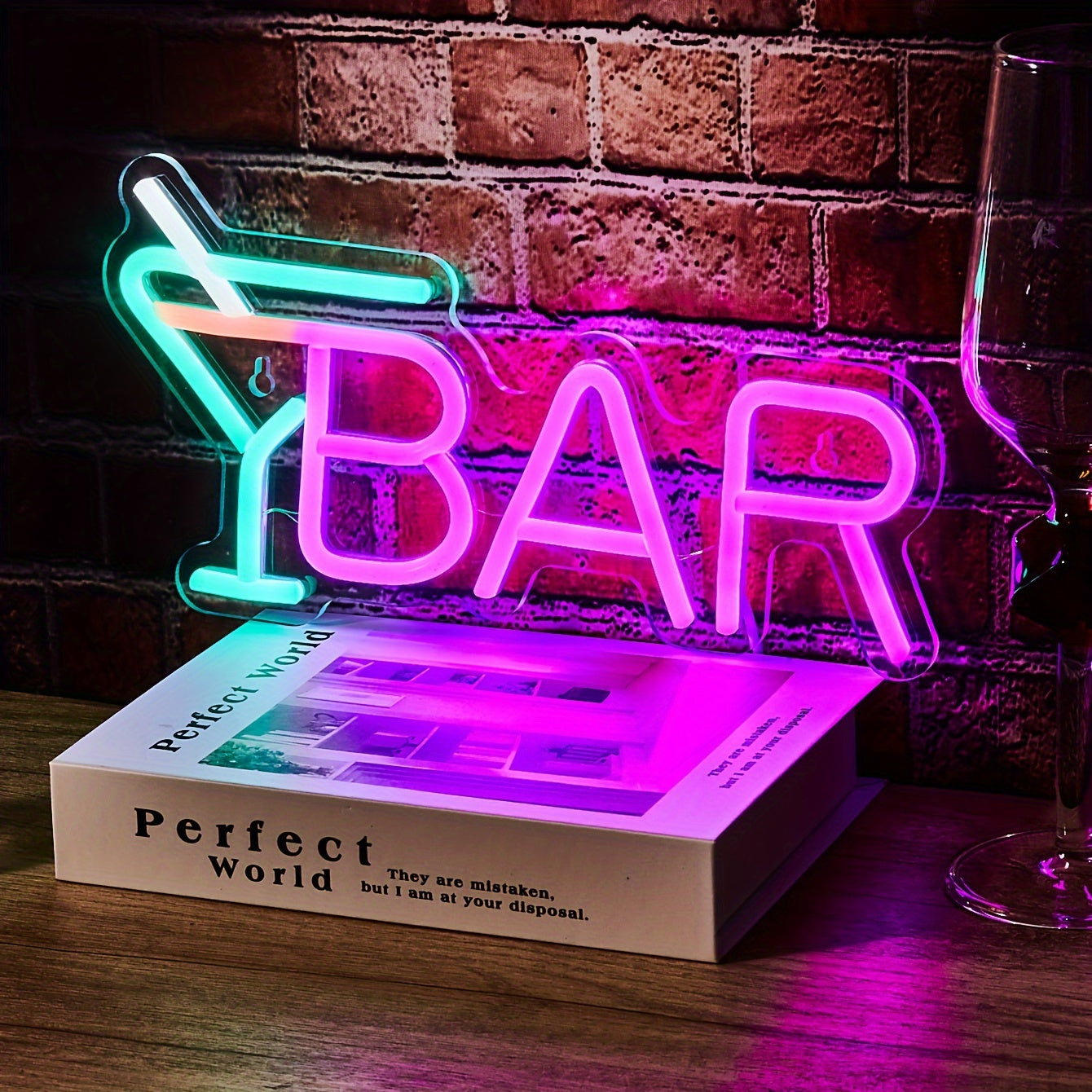 USB-powered backboard LED neon light bar for room decor.