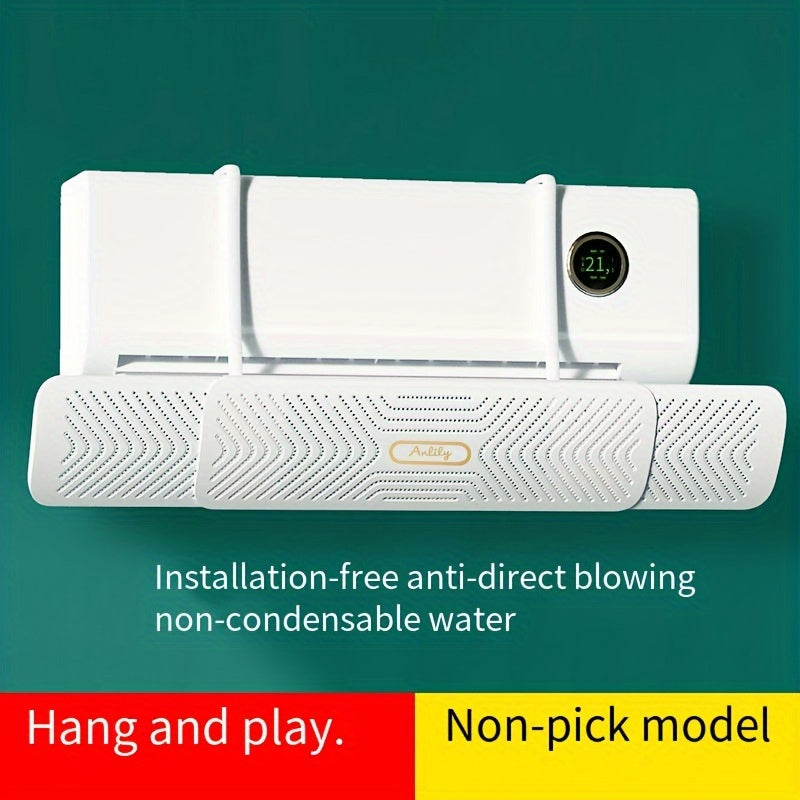 Adjustable Air Conditioner Wind Deflector: Enhance Cooling & Heating, Save Energy, Perfect for Home & Office - Thickened Anti-Direct Blow Vent Cover, No Power Required.