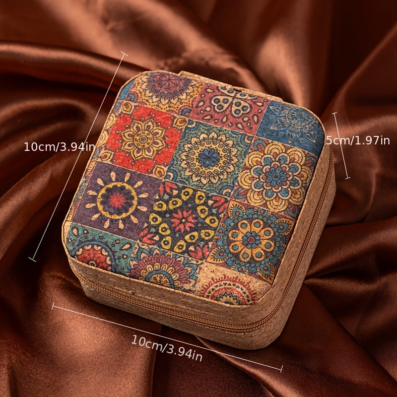 Antique jewelry box for travel or storage, premium cork material, perfect for gifting on Mother's Day.