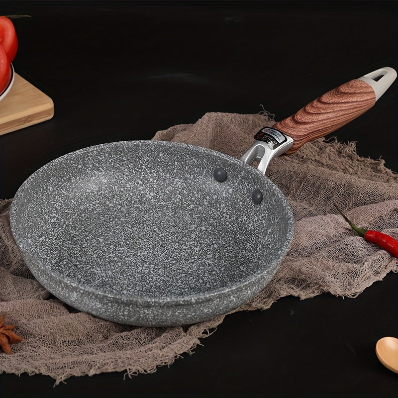 1-piece Cornstone flat bottom frying pan that is also a non-stick pan, milk pot, and soup pot. This home cookware is compatible with induction cookers.