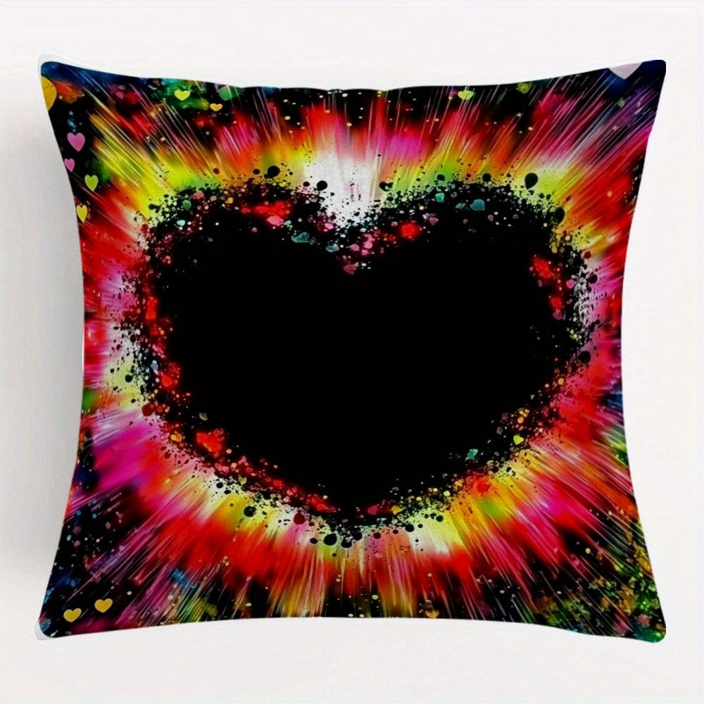 Valentine's Day Flashing Heart Square cushion cover measuring 45.72*45.72cm is the perfect addition to your home decor. This versatile piece can be used to decorate your living room, bedroom, or any other room in your house. It is also a must-have item