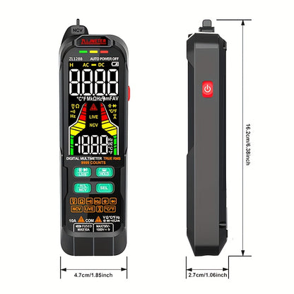 ZLLJMETER Digital Multimeter with Analog-Digital Display, USB Rechargeable Pen-Style DMM, AC/DC Current and Voltage Measurement, Capacitance & Temp Measurement, Auto Range, True RMS - with