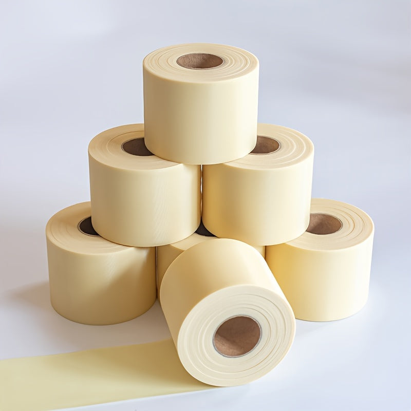 Bundle of 10 PVC cable ties designed for air conditioning units. Each tie measures 2.28 inches by 433 inches and is made from beige PVC film tape with a thickness of 0.19mm. No electricity is required for use. Perfect for securing pipes, enhancing