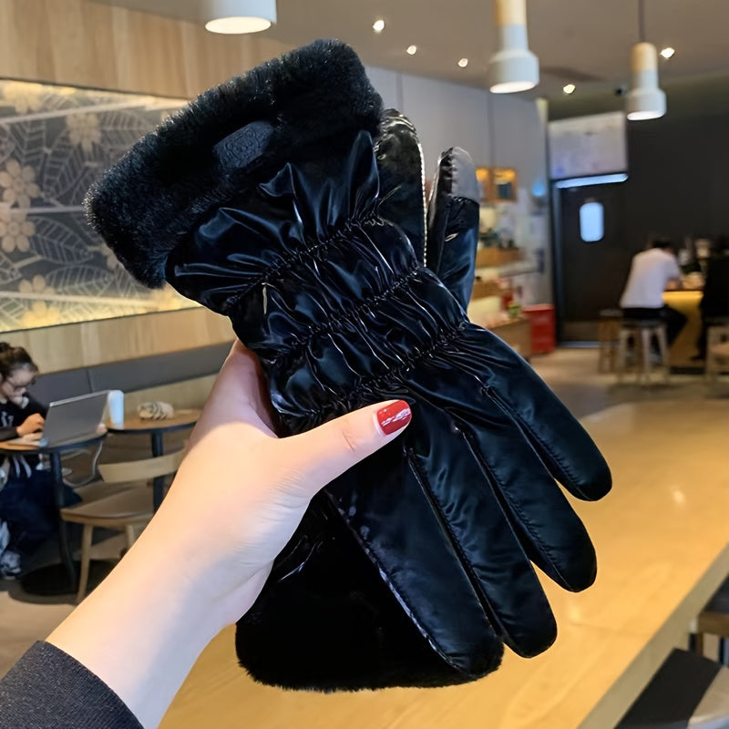 Stay stylish and warm this winter with our Women's Fashionable Winter Gloves. These gloves are not only fashionable, but also windproof and touch screen compatible. Made from polyester material, they are perfect for all your outdoor activities.