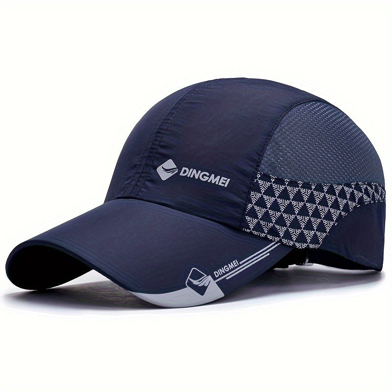 Breathable unisex UV protection baseball cap for outdoor activities.