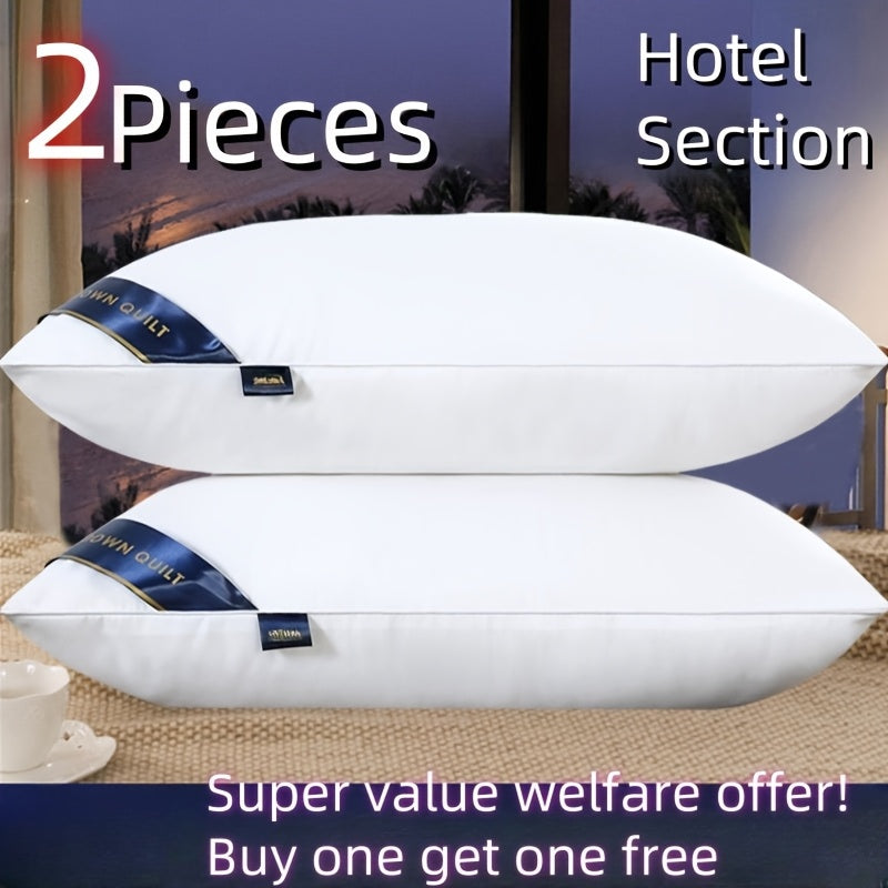 2 Five-Star Hotel Style Cervical Pillow Cores: Non-Collapse, Soft & Comfortable. Ideal home or festival gift.