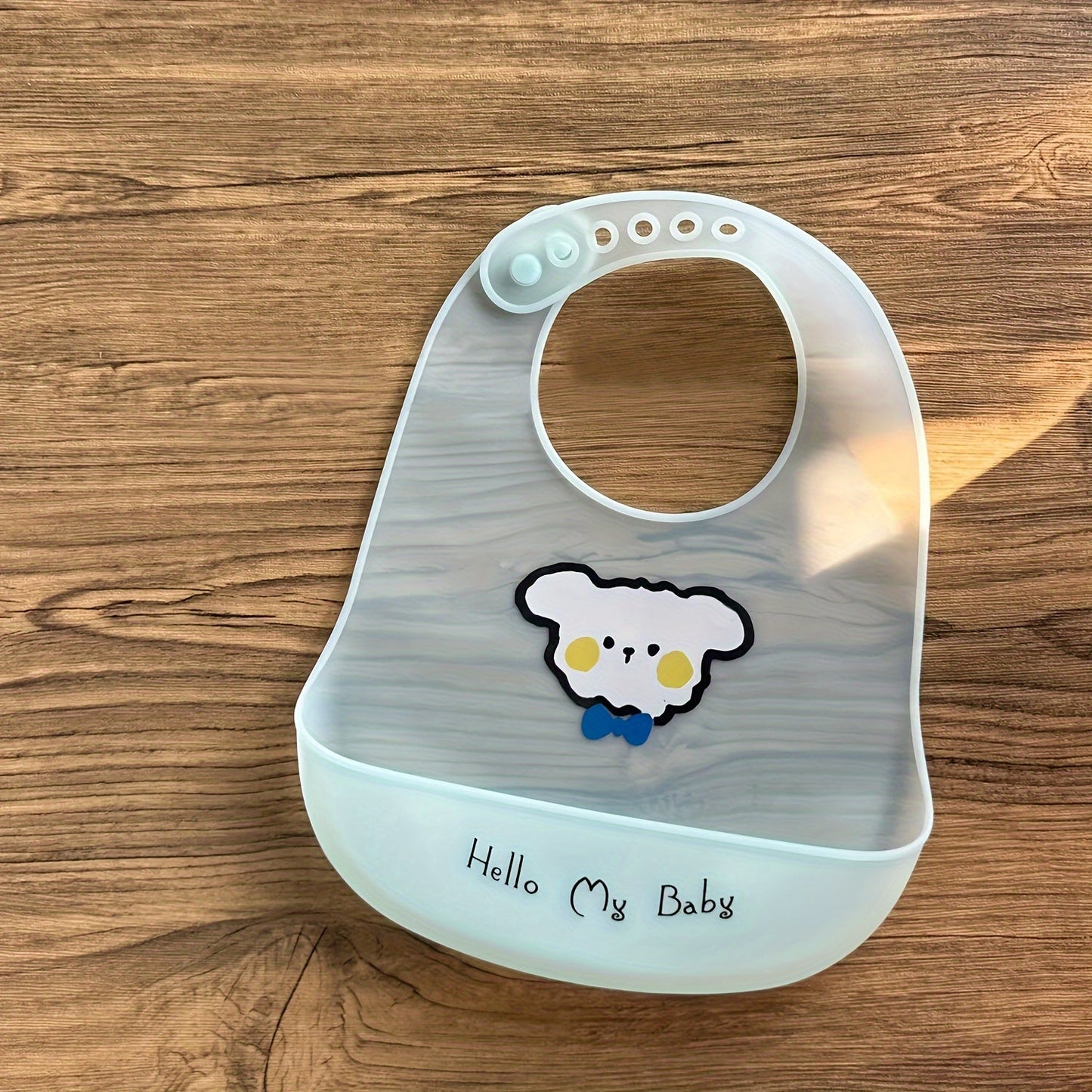 Soft and durable feeding bibs with adjustable neck band for cute babies, waterproof and adorable.