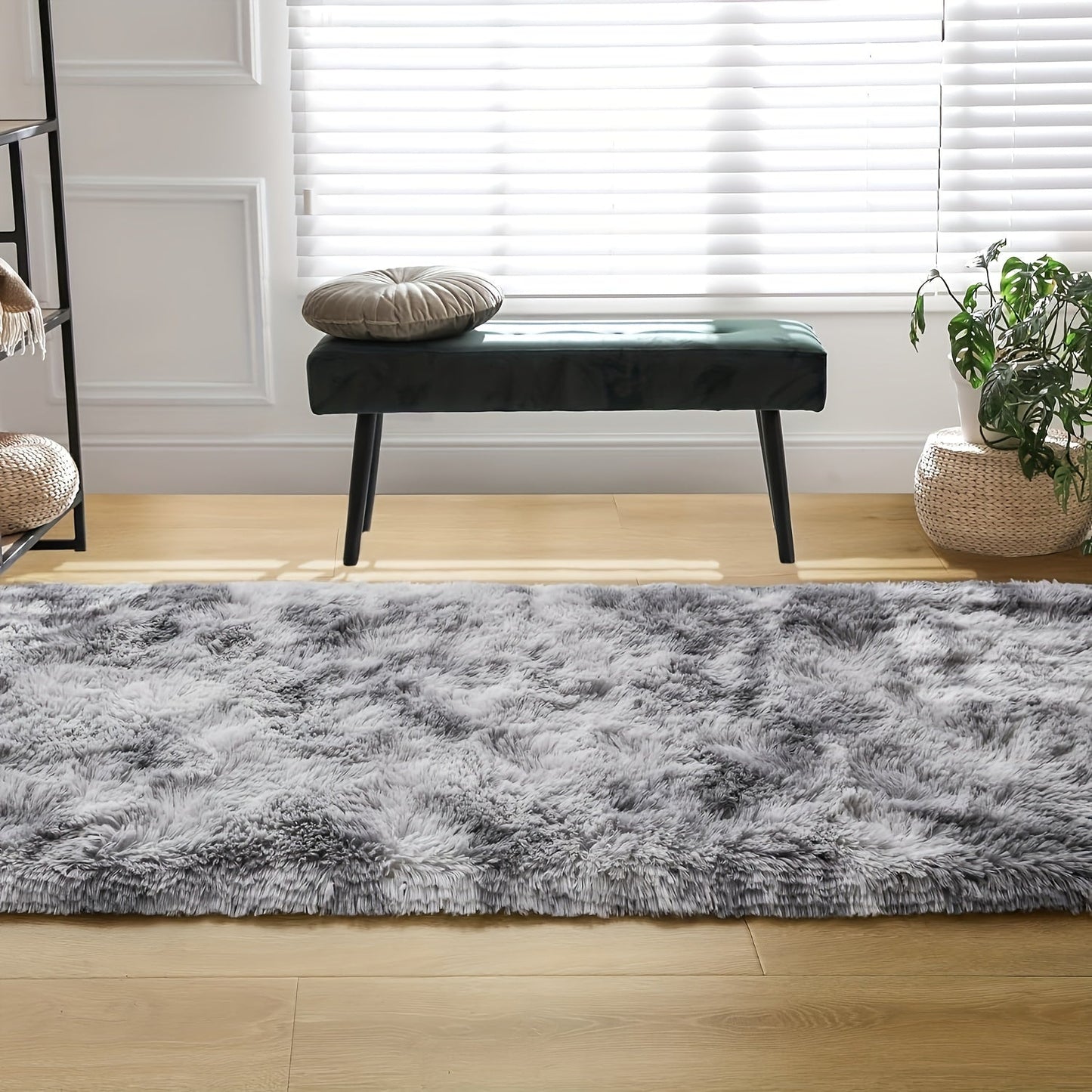 The Soft and Cozy Shaggy Carpet is ideal for the living room, bedroom, and hallway. It comes in a variety of colors and is simple to maintain with dry cleaning. With its rectangular shape, it can be used in multiple areas of the home. Constructed from