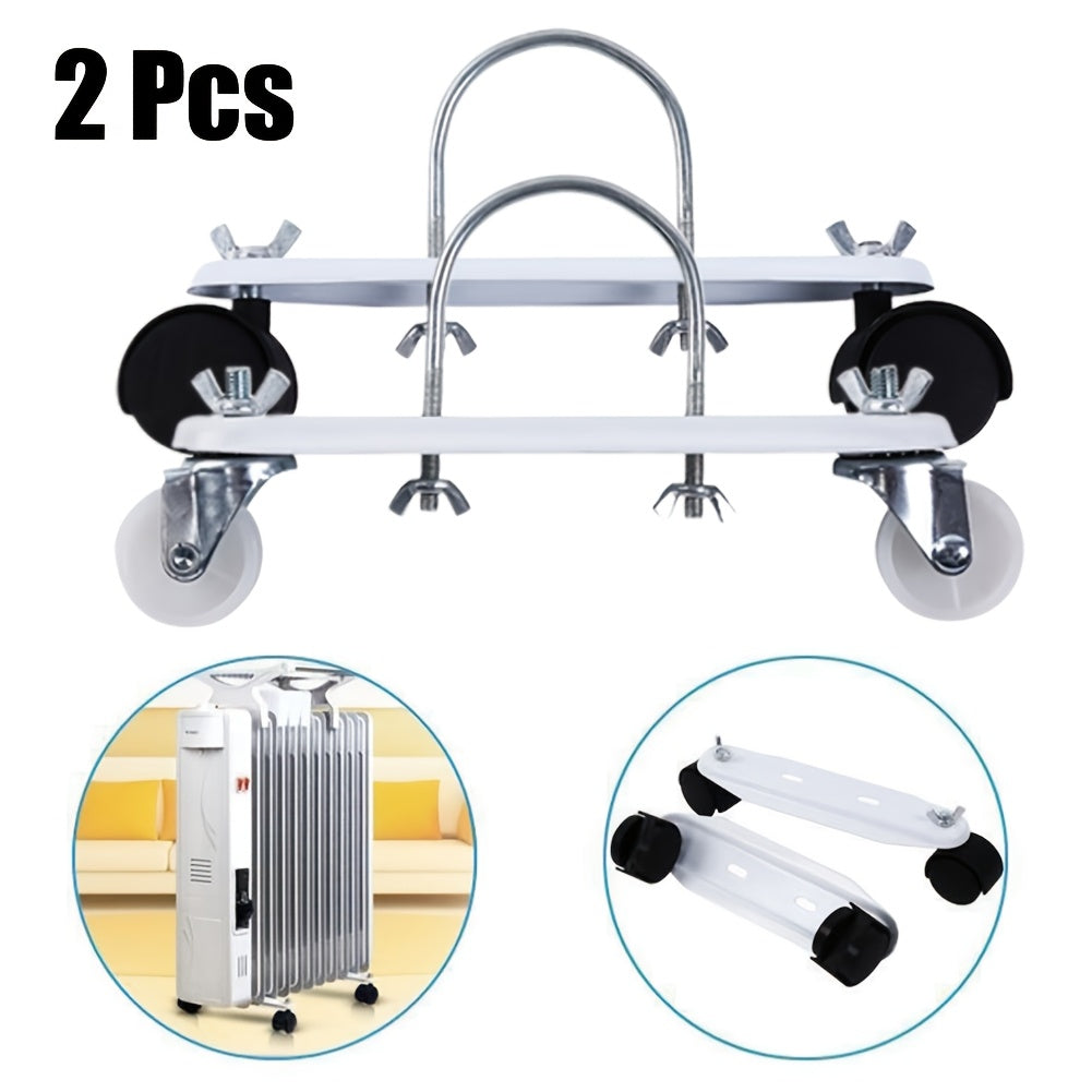 Make Your Home Cozy and Comfortable with our Portable Metal Electric Heater Stand - 21.01cm W x 16.51cm H, Equipped with Wheels for Easy Mobility. Install Easily and Use with Oil Heaters, No Power Outlet Needed!