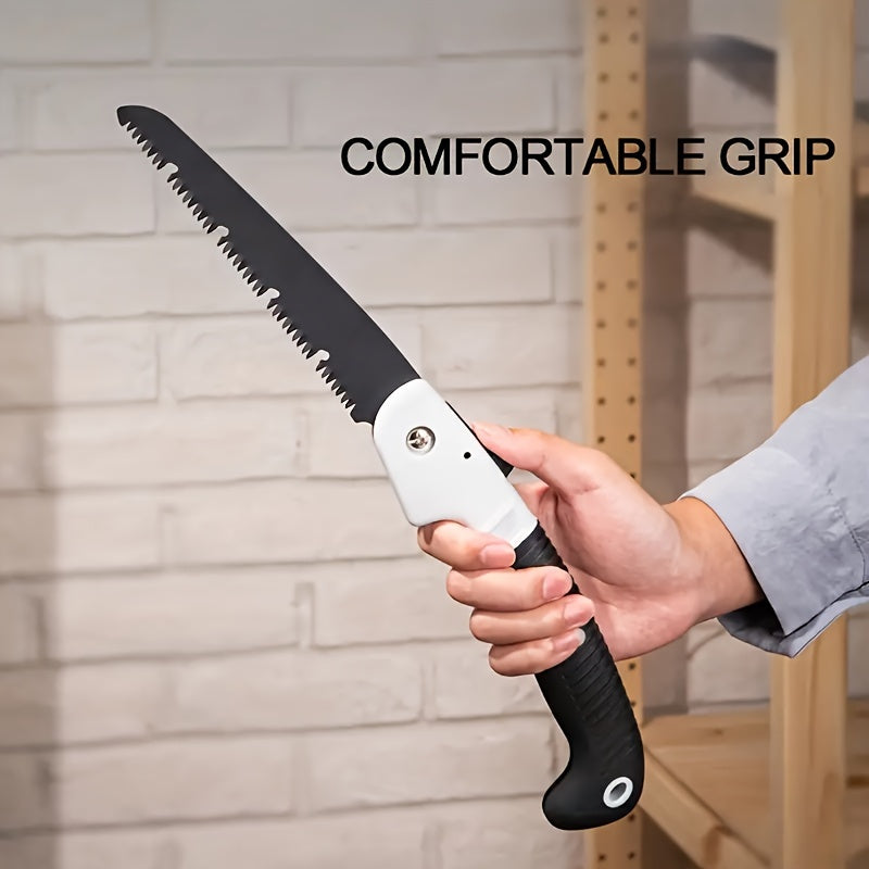 Sharp Folding Hand Saw for Home Decor, Gardening, and Camping - Durable Alloy Steel with Non-Slip Grip for Quick, Effortless Slicing.