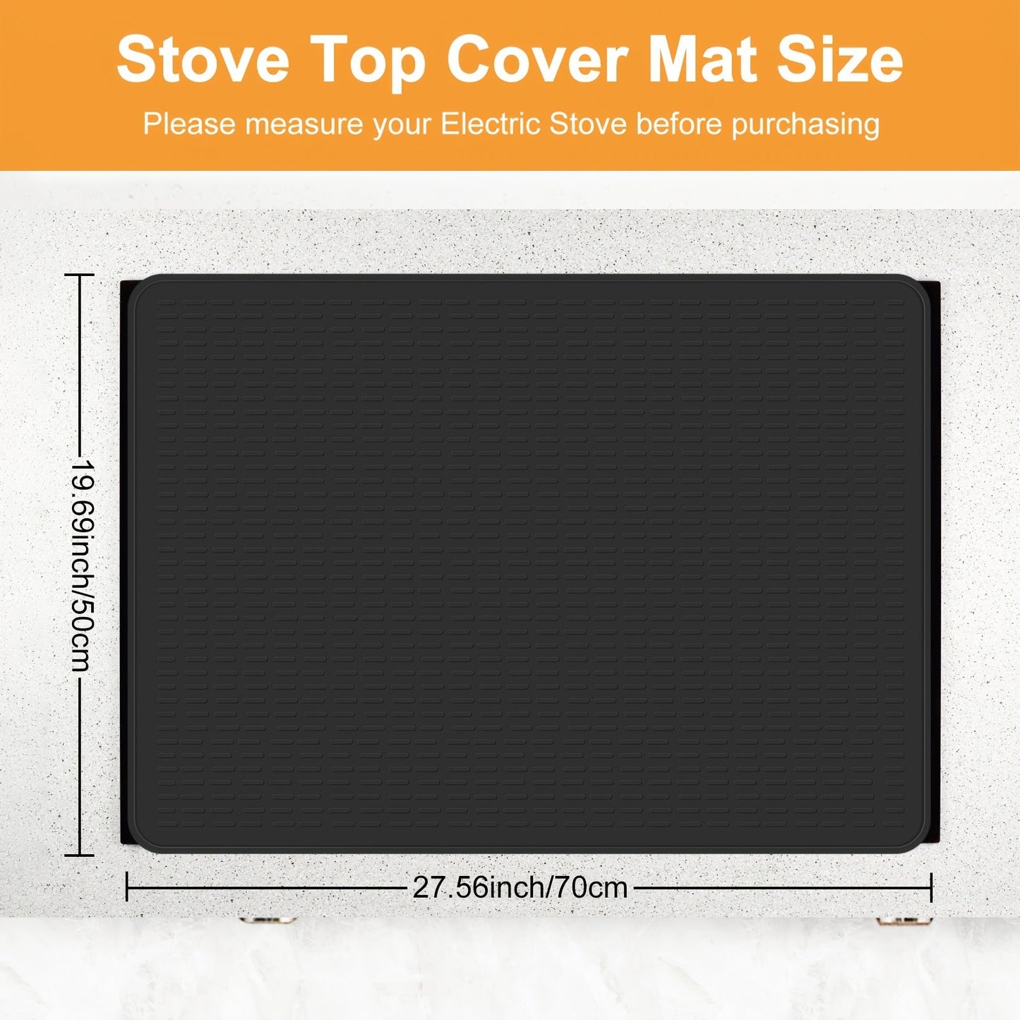 Protect your electric stove with our Silicone Stove Top Cover Pad. This heat-resistant glass cover features anti-slip properties and is waterproof. It is foldable for convenient storage and has raised wide ridges for added safety. Ideal for home kitchen