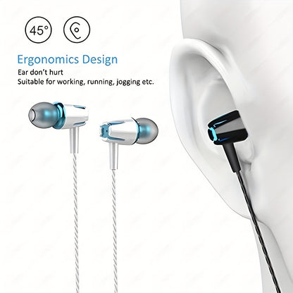 6-pack wired earphones with microphone, in-ear headphones featuring noise reduction, call and bass capabilities, stereo sound, and mixed colors. Compatible with iPhone, iPod, iPad, MP3