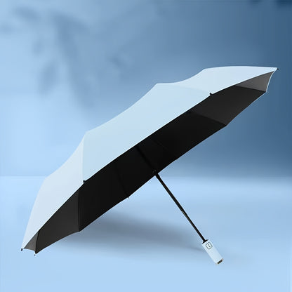 Xiaomi Automatic Folding Umbrella with 10-Rib Iron Frame, 190T Fabric Canopy, Windproof and UV Protection, One-Click Open/Close, Portable Travel Umbrella with Plastic Handle