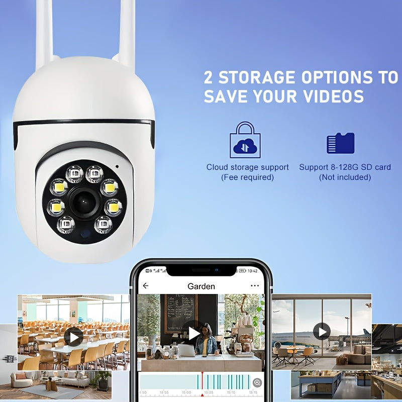 YIIYRY 1080P HD WiFi Security Camera features Night Vision, Two-Way Audio, Cloud/SD Card Support - Ideal for Indoor Monitoring in Bedroom, Living Room, or Dining Area