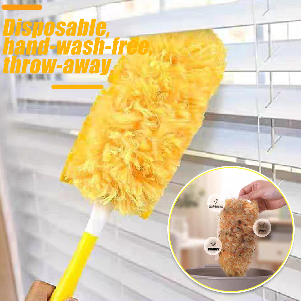 Versatile Dusting Brush with Fluffy Microfiber Head - Suitable for Home and Car Cleaning | No Batteries Needed, Great for Faucets, Desktops, Floors, and More