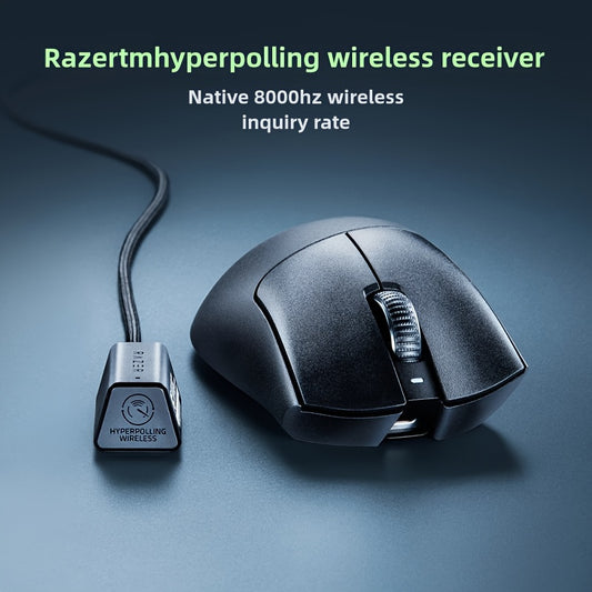 Razer DeathAdder V3 Pro Wireless Gaming Mouse with Hyperpolling Wireless Dongle: Lightweight design, Focus Pro 30K Optical Sensor, Optical Switches, 5 programmable buttons.