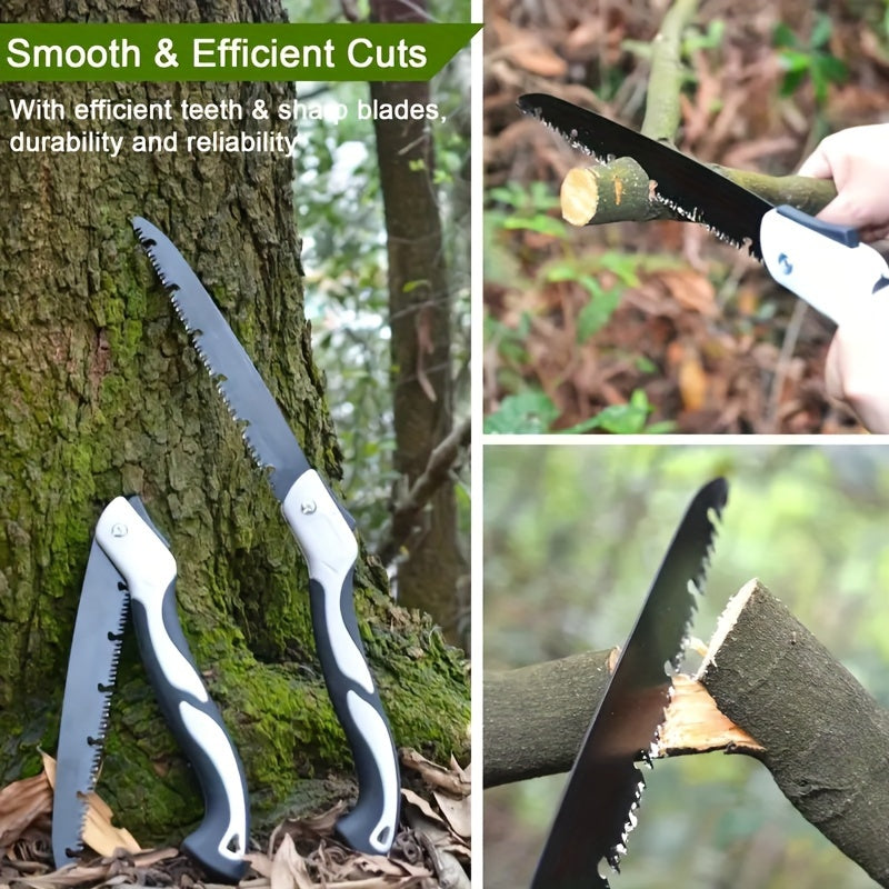 Sharp Folding Hand Saw for Home Decor, Gardening, and Camping - Durable Alloy Steel with Non-Slip Grip for Quick, Effortless Slicing.