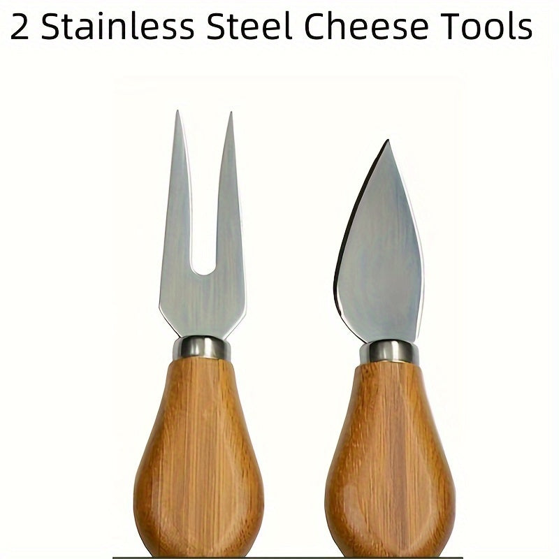 Serving Knives Included with Multipurpose Cheese Board Set, Ideal for Snacks and Charcuterie, Safe and Long-lasting, Equipped with Storage Drawers for Fruits, Nuts, and Appetizers