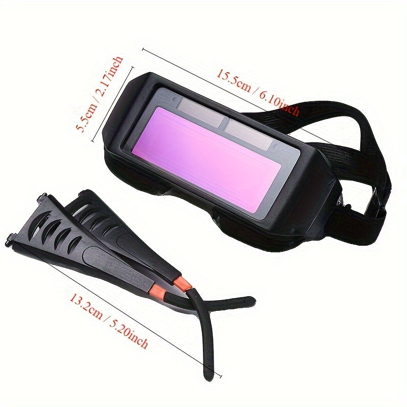 Auto darkening welding goggles for eye protection.