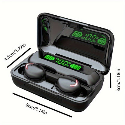 TWS Wireless Earbuds with Touch Control and LED Display Charging Bin