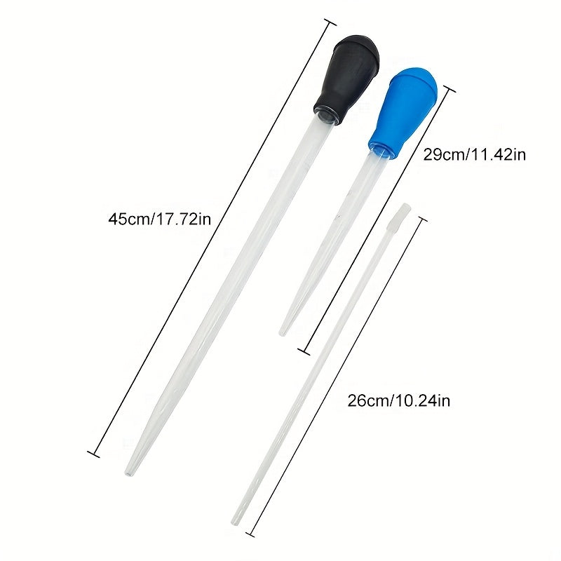 Aquarium siphon pipettes for simple cleaning available in various lengths and capacities.