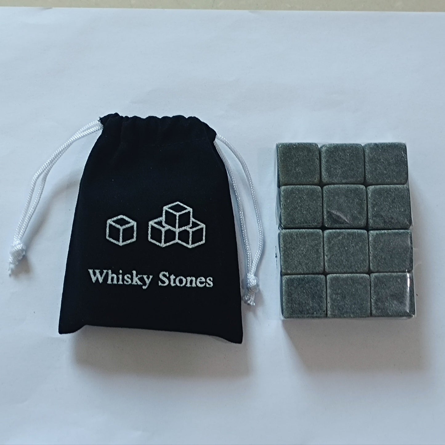 Whiskey Stones Gift Set - Includes 6, 9, or 12pcs of Ice Stones, Ice Cubes Chillers, Reusable Chilling Rocks Stone - Perfect for Father's Day, Anniversary, Birthday or as a Gift for Men - Complete Wine Set