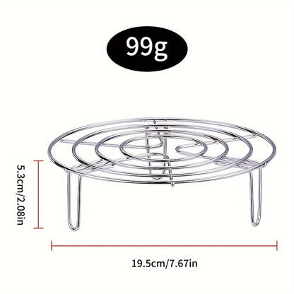 Multi-functional Stainless Steel Air Fryer Rack - Ideal for Achieving Crispy Results with Cooking, Baking, and Roasting | Convenient Cleaning and Compact Design for Saving Space