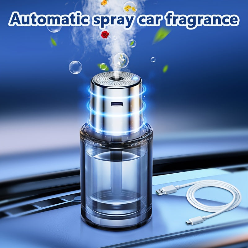 High-end automatic air freshener for vehicles and home, compatible with essential oils and perfumes, quick dispensing for freshness.