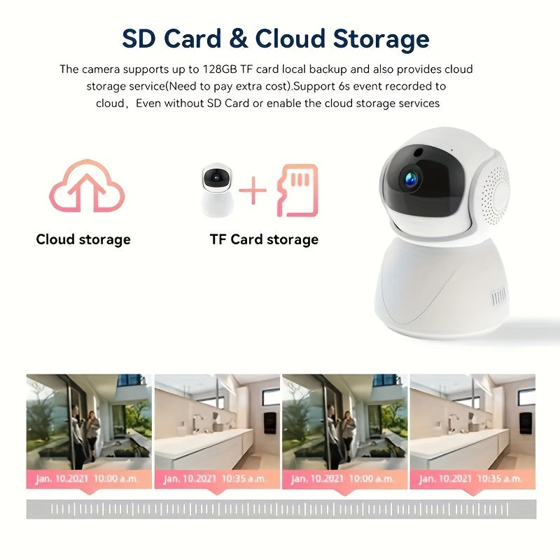 Stay connected and secure with our Smart Home Security Camera. With HD 1080P quality, WiFi connection, and easy One-Click Call feature, you can monitor your home effortlessly. The camera also features Auto Tracking, Infrared Night Vision, Motion Alerts