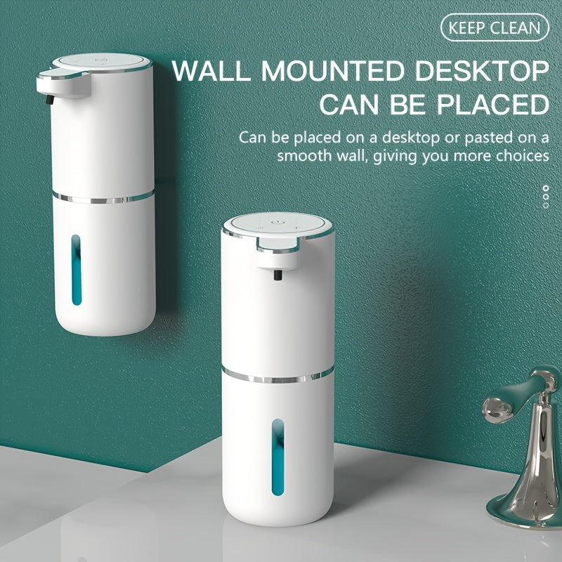 380ml wall-mounted automatic sensor liquid dispenser for hand soap with rechargeable feature.