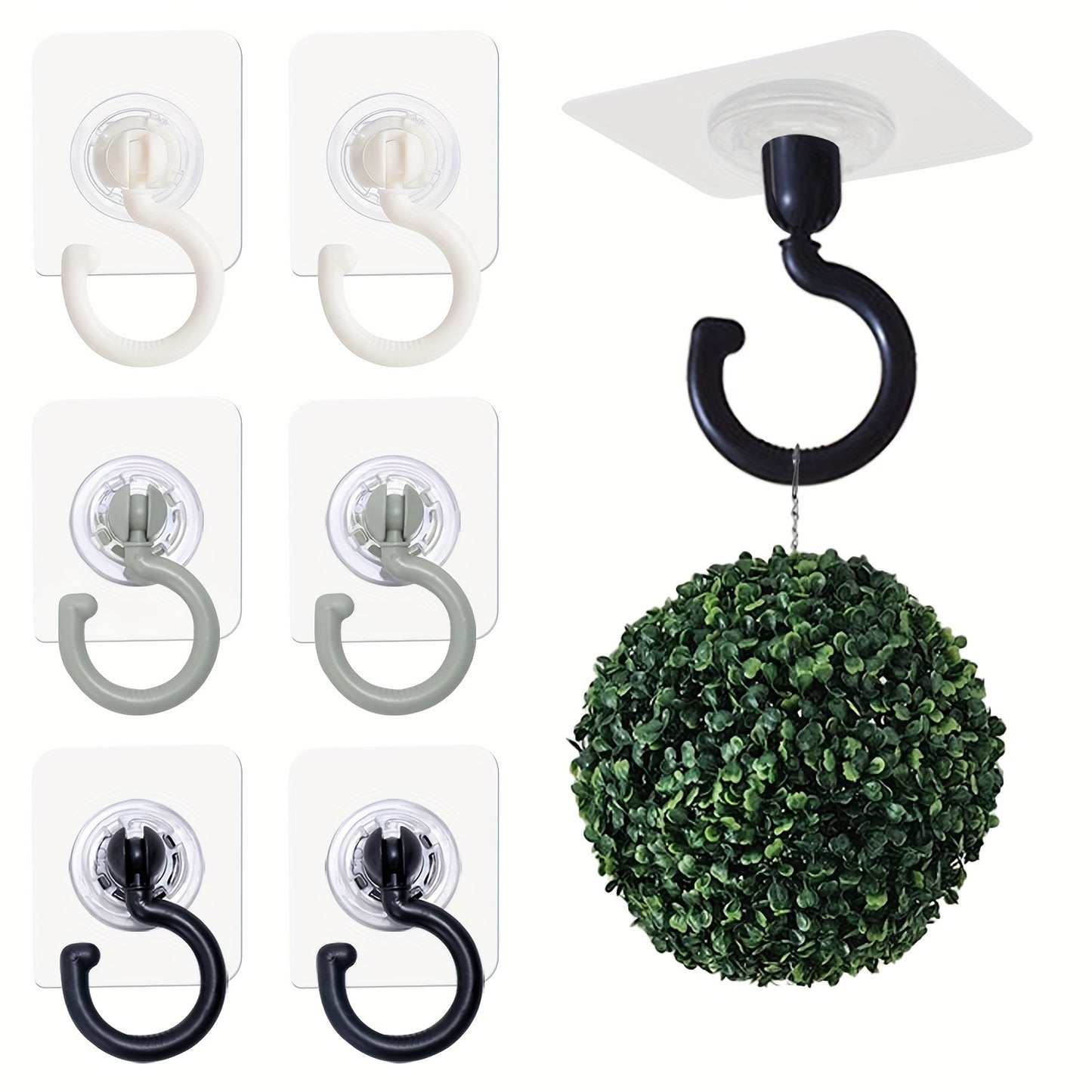 360° Rotatable Ceiling Wall Hook for Dome Bed Canopy, Mosquito Netting, and More - Easy Self-Adhesive Installation, Convenient Bathroom Accessory