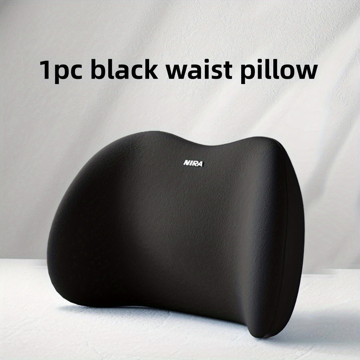 Memory foam car neck and lumbar pillow for comfortable support while driving. Ideal for both drivers and passengers.