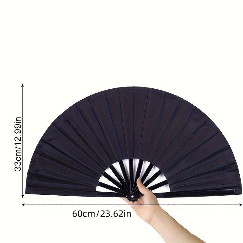 Classic Kung Fu Style Double-Sided Plastic Fan for Tai Chi, Chinese Dance, and Martial Arts - Elegantly Designed