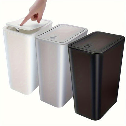 9.84L Compact Trash Can with Pop-Up Lid, Odor Seal - Ideal for Bathroom, Bedroom, Office, Living Room, Kitchen - 1/2/3pcs Available