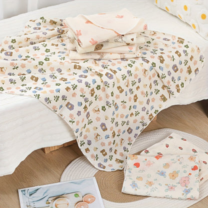 [Top Pick] Korean-Style Youth Swaddle Blanket - Soft and Absorbent Gauze Towel for Kids, Gentle Hand Wash Recommended