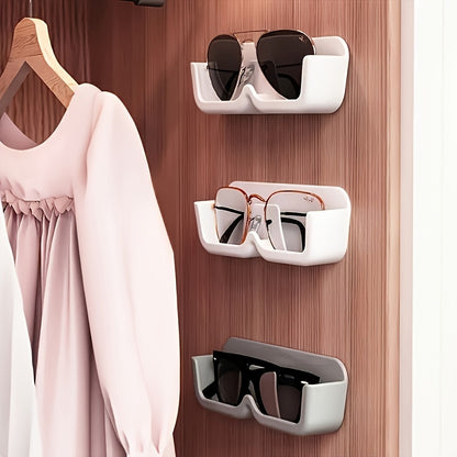 A convenient wall-mounted storage box for glasses, suitable for various locations such as bathrooms and bedside tables, ideal for displaying eyewear.