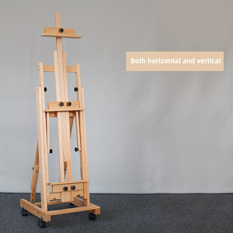 ArtMaster Portable Wooden Easel with adjustable height and angle, perfect for artists.