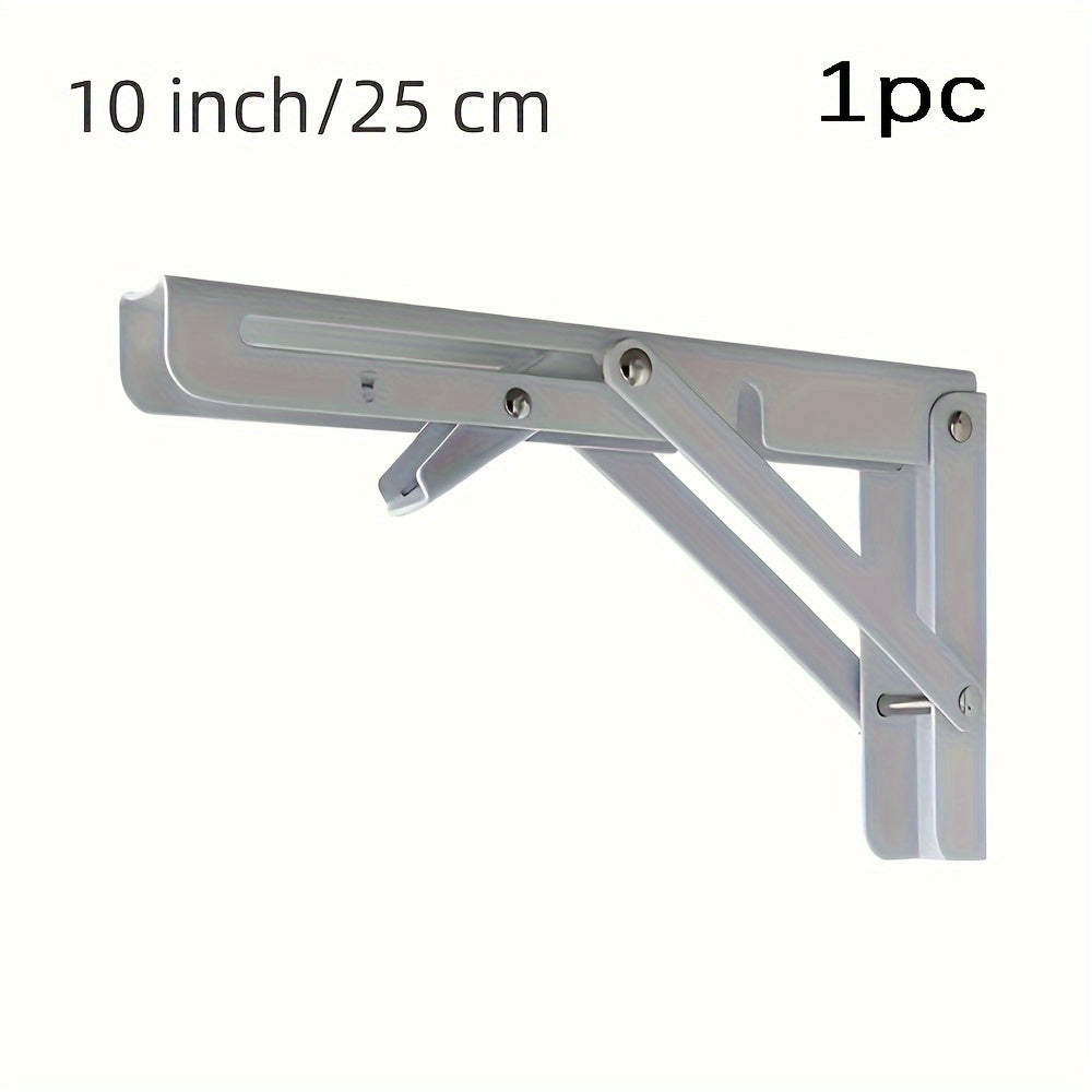 1pc Heavy Duty Folding Shelf Brackets for Bench Table - Wall Mounted with Screws