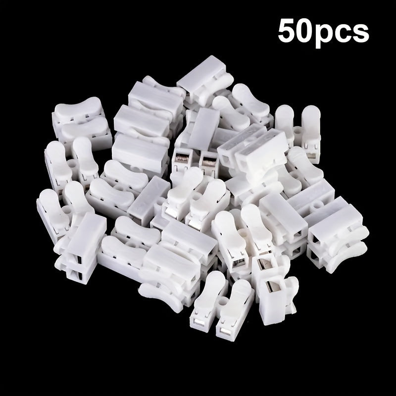 20/50 Quick Splice Wire Connectors - Easy, Safe & Insulated for Electrical Projects, White.