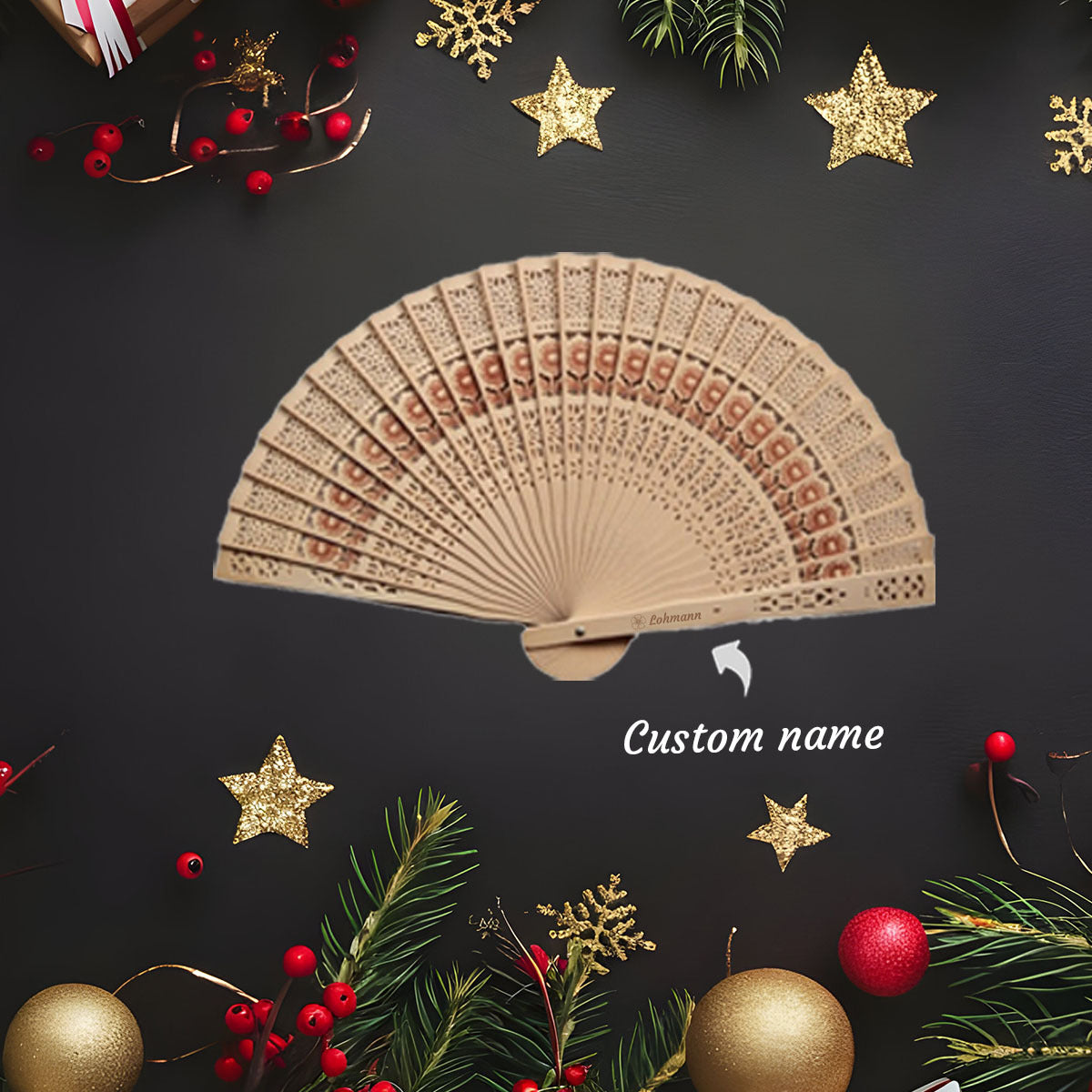 10 personalized sandalwood wooden hand fans in a set, including 5 pieces and 1 piece. These custom engraved wedding party favors are perfect for anniversary, Valentine's Day, birthdays, and Mother's Day gifts. The unscented fans also enhance curls.