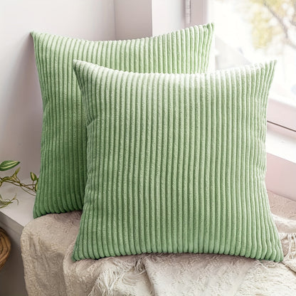 Bohemian style pillow cover with striped pattern, zipper closure, and woven polyester material. Hand wash only. Ideal for sofa, living room, bedroom, or farmhouse decor. Gift-friendly packaging. 1 piece per pack.