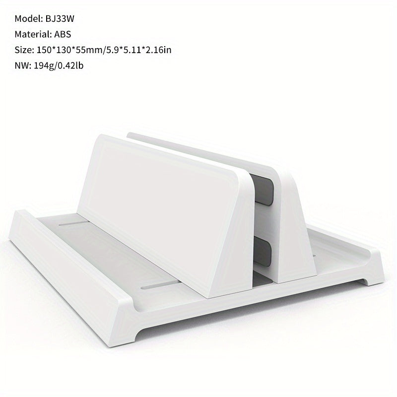 Adjustable ABS laptop stand with clip holder for various laptop brands.