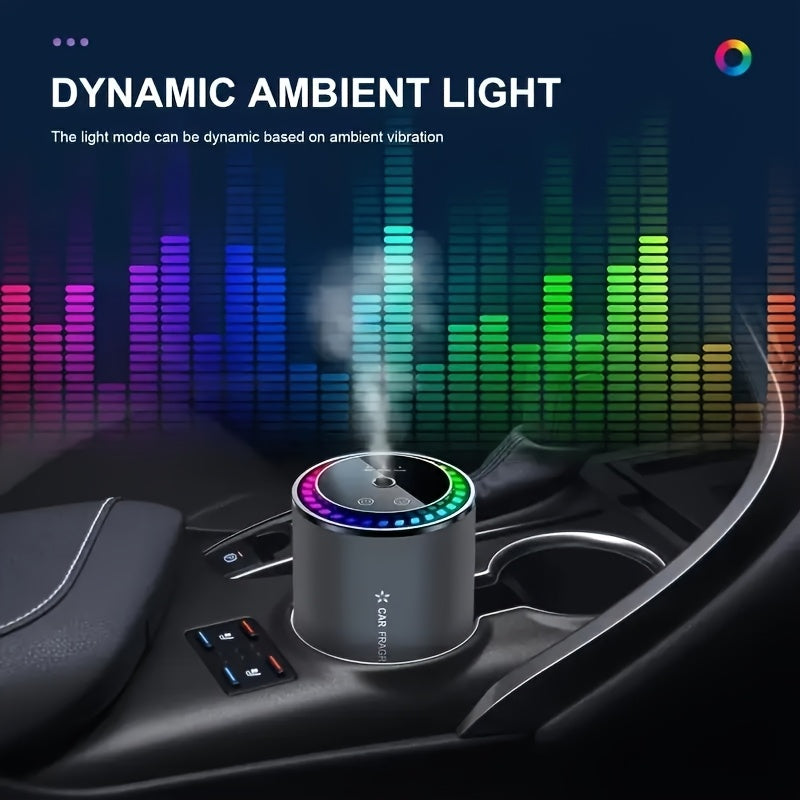 INSKAM Car Smart Aromatherapy Machine: 3 modes, touch sensor, LED ring, rechargeable lithium battery, USB charging, 50ml scent included.