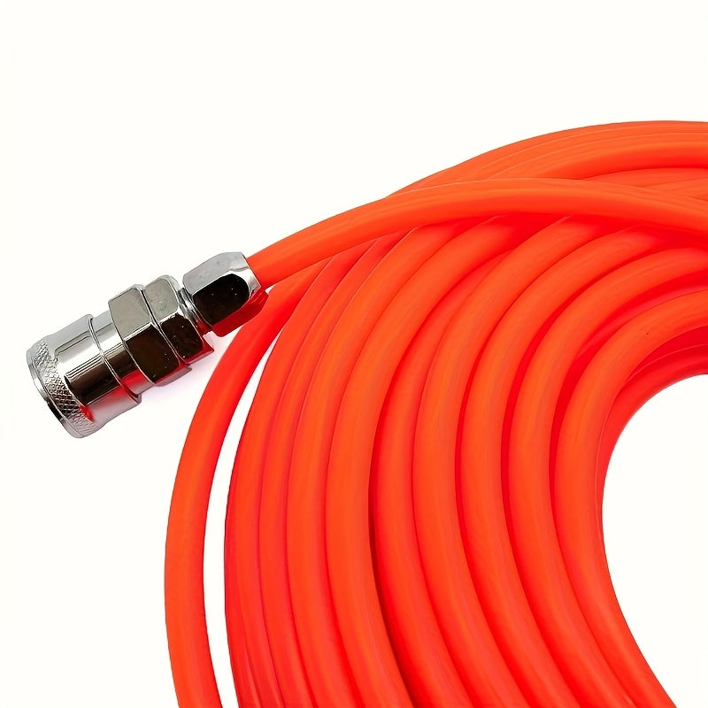 1pc 10m/15m/20m PE8*5mm Air Compressor Hose with Quick Connect Coupler, suitable for Europe and America, ideal for air tools and instruments.