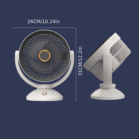 Multi-functional USB-Powered Desktop Fan featuring 4-Speed Settings and a Removable Mesh Cover - Ideal for Cooling Living Rooms and Bedrooms